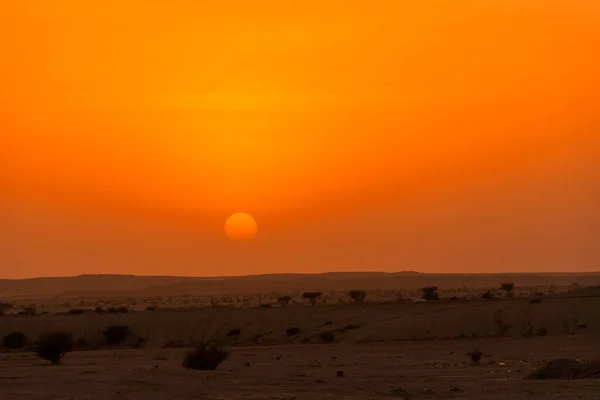 Sunset Desert Edge World Mountains Riyadh Saudi Arabia — Stock Photo, Image