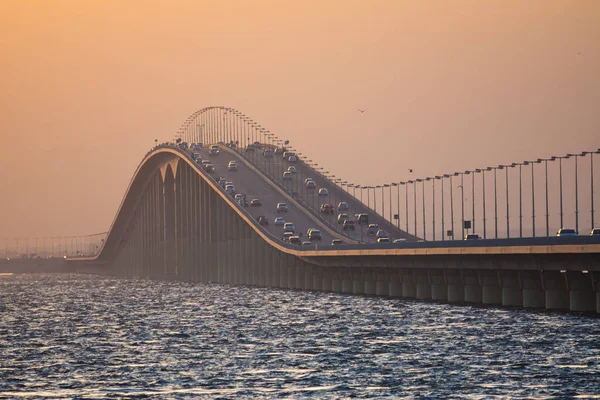 King Fahd Causeway Sunset Background — Stock Photo, Image