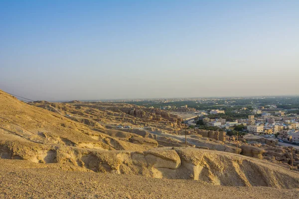 Widok Miasta Qarah Góry Qarah Hofuf Arabia Saudyjska — Zdjęcie stockowe