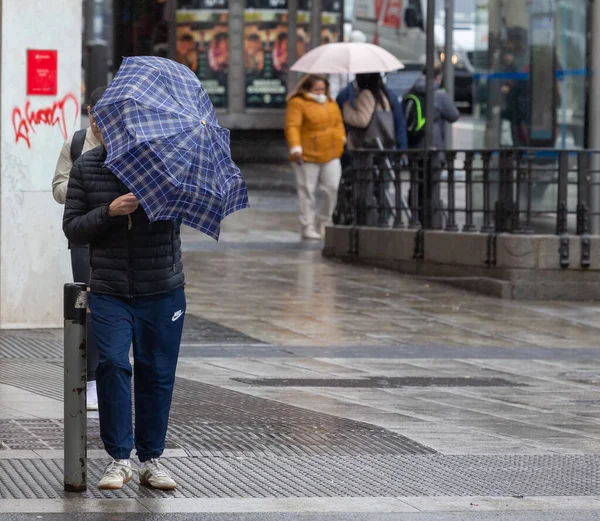 Madrid Spanien November 2022 Instabiles Wetter Mit Regen Und Wind — Stockfoto