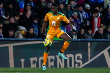 Madrid, Spain- January 28, 2023: Soccer match between Real Betis balonpie and Getafe F.C in Madrid.