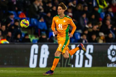Madrid, Spain- January 28, 2023: Soccer match between Real Betis balonpie and Getafe F.C in Madrid.