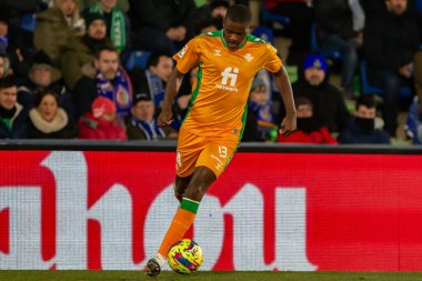 Madrid, Spain- January 28, 2023: Soccer match between Real Betis balonpie and Getafe F.C in Madrid.