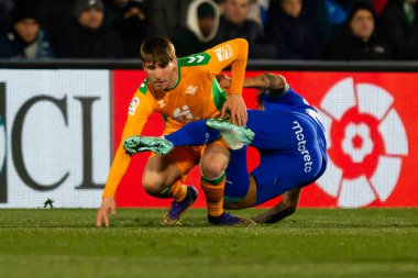 Madrid, Spain- January 28, 2023: Soccer match between Real Betis balonpie and Getafe F.C in Madrid.