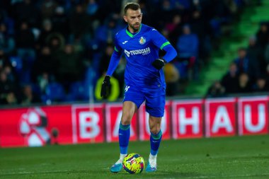 Madrid, Spain- January 28, 2023: Soccer match between Real Betis balonpie and Getafe F.C in Madrid.