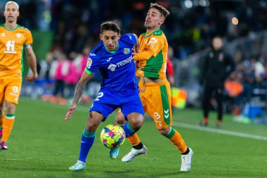 Madrid, Spain- January 28, 2023: Soccer match between Real Betis balonpie and Getafe F.C in Madrid.