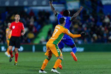 Madrid, Spain- January 28, 2023: Soccer match between Real Betis balonpie and Getafe F.C in Madrid.