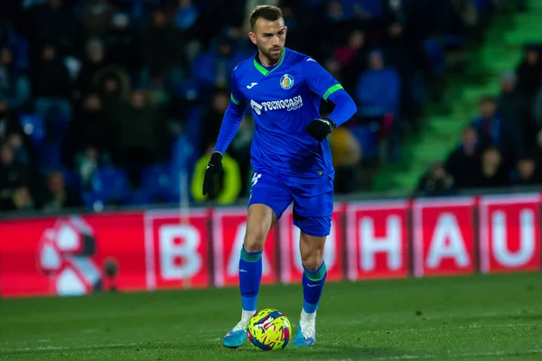 Madrid, Spain- January 28, 2023: Soccer match between Real Betis balonpie and Getafe F.C in Madrid.