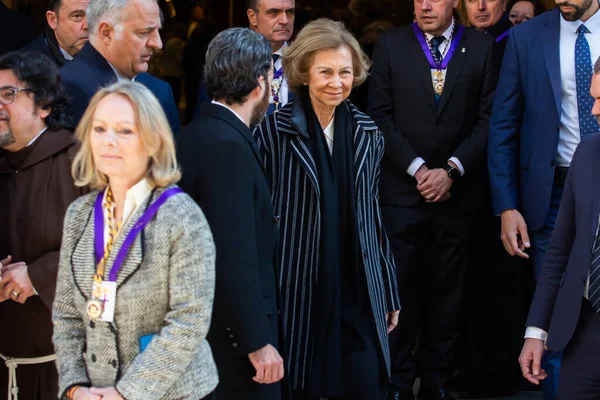 Madrid Spain March 2023 Queen Emeritus Sofa Visits Church Cristo — 图库照片