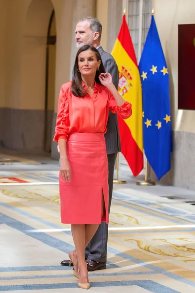 Madrid Spanien April 2023 Kungaparet Spanien Delar Nationella Idrottspriserna Palacio — Stockfoto
