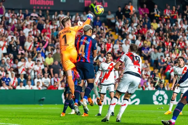 Μαδρίτη Ισπανία Απριλίου 2023 Ποδόσφαιρο Παιχνίδι Μεταξύ Βαρκελώνης Και Rayo — Φωτογραφία Αρχείου