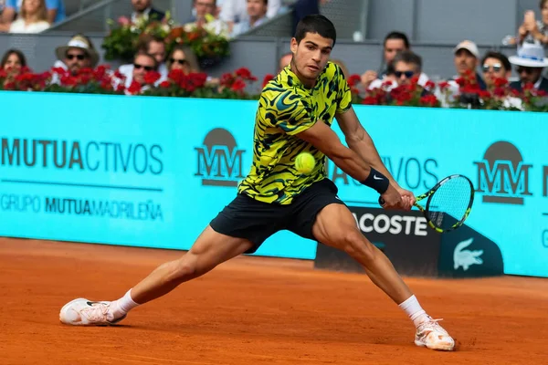 Madrid Spanje April 2023 Tenniswedstrijd Mutua Madrid Open Tussen Carlos — Stockfoto