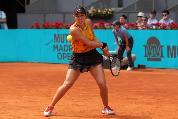 Madrid Spanien April 2023 Tennismatch Mellan Jessica Peluga Och Marie — Stockfoto