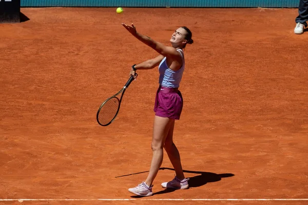 2015 Madrid Spain May 2023 Tennis Match Mirra Andreeva Aryna — 스톡 사진