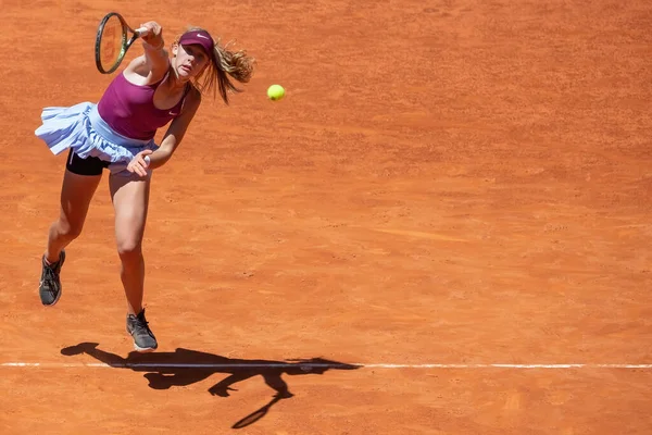 Madrid Spanje Mei 2023 Tenniswedstrijd Tussen Mirra Andreeva Aryna Sabalenka — Stockfoto