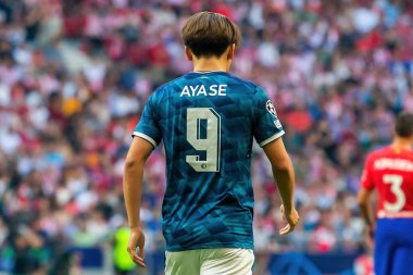 Madrid, İspanya - 4 Ekim 2023: Atletico de Madrid ile Feyenoord arasında oynanan Şampiyonlar Ligi maçı Madrid takımının zaferiyle sonuçlandı. Feyenoord oyuncuları.