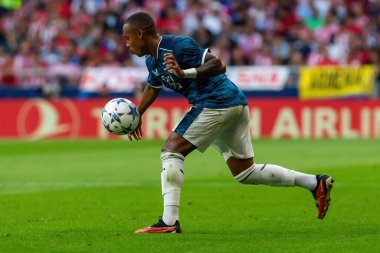 Madrid, İspanya - 4 Ekim 2023: Atletico de Madrid ile Feyenoord arasında oynanan Şampiyonlar Ligi maçı Madrid takımının zaferiyle sonuçlandı. Feyenoord oyuncuları.