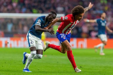 Madrid, İspanya - 4 Ekim 2023: Atletico de Madrid ile Feyenoord arasında oynanan Şampiyonlar Ligi maçı Madrid takımının zaferiyle sonuçlandı. Feyenoord oyuncuları.