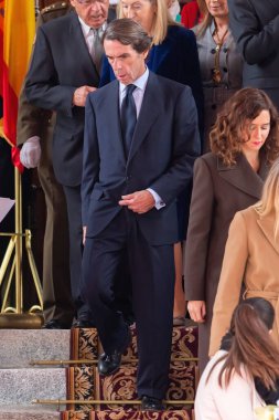Madrid, İspanya - 31 Ekim 2023: Seçilmiş hükümet başkanları, Mariano Rajoy, Emilio Zapatero, Jose Maria Aznar ve Felipe Gonzalez yemin töreninde.