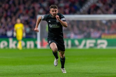Madrid, İspanya - 7 Kasım 2023: Madrid 'de Atletico de Madrid ile Glasgow Celtics arasında oynanan Şampiyonlar Ligi futbol maçı. Glasgow Celtics oyuncuları.