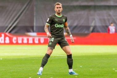 Madrid, İspanya - 11 Kasım 2023: Madrid 'de Rayo Vallecano ve Girona arasında oynanan futbol maçı. Girona 'nın Vallecas' taki zaferi. Girona oyuncuları.