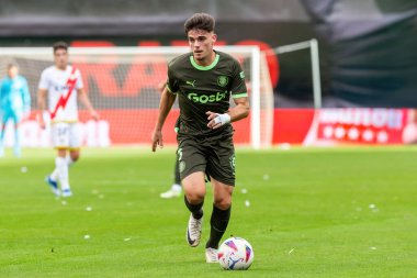 Madrid, İspanya - 11 Kasım 2023: Madrid 'de Rayo Vallecano ve Girona arasında oynanan futbol maçı. Girona 'nın Vallecas' taki zaferi. Girona oyuncuları.