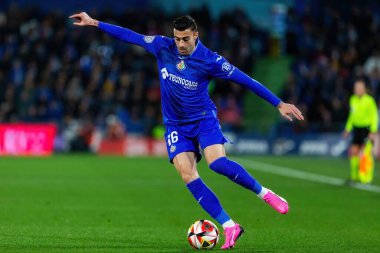 Madrid, İspanya - 16 Ocak 2024: Getafe FC ile Sevilla FC arasında Copa del Rey maçı. Sevilla zaferi. Sevilla FC. oyuncular