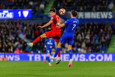 Madrid, İspanya - 16 Ocak 2024: Getafe FC ile Sevilla FC arasında Copa del Rey maçı. Sevilla zaferi. Sevilla FC. oyuncular
