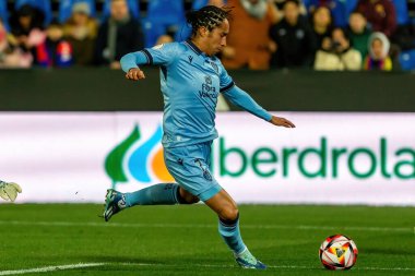 Madrid, İspanya - 20 Ocak 2024: FC Barcelona ve Levante F.C. Barselona, Süper Kupa şampiyonu. Barselona oyuncuları. Futbol şampiyonları.