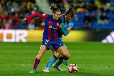 Madrid, İspanya - 20 Ocak 2024: FC Barcelona ve Levante F.C. Barselona, Süper Kupa şampiyonu. Barselona oyuncuları. Futbol şampiyonları.