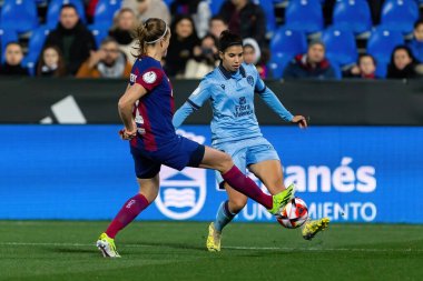 Madrid, İspanya - 20 Ocak 2024: FC Barcelona ve Levante F.C. Barselona, Süper Kupa şampiyonu. Barselona oyuncuları. Futbol şampiyonları.