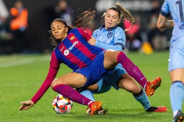 Madrid, İspanya - 20 Ocak 2024: FC Barcelona ve Levante F.C. Barselona, Süper Kupa şampiyonu. Barselona oyuncuları. Futbol şampiyonları.