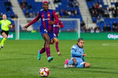 Madrid, İspanya - 20 Ocak 2024: FC Barcelona ve Levante F.C. Barselona, Süper Kupa şampiyonu. Barselona oyuncuları. Futbol şampiyonları.