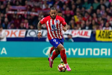 Madrid, İspanya - 25 Ocak 2024: Atletico de Madrid ile Sevilla FC arasında oynanan Copa del Rey maçı Metropolitano 'da oynandı. Futbolcular. Sevilla FC elendi..