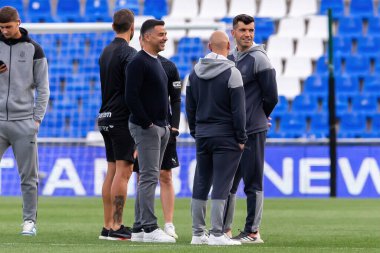 Madrid, İspanya - 16 Mart 2024: Getafe FC ile Girona FC arasında oynanan lig maçı Madrid 'de oynandı. Michel, koç. Profesyonel lig. Futbolcular.