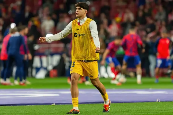 stock image Madrid, Spain- March 17, 2024: League match between Atletico de Madrid and Barcelona F.C in Madrid. Victory for the Catalan team.