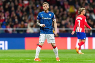 Madrid, İspanya - 27 Nisan 2024: Atletico de Madrid ile Athletic Bilbao arasındaki lig maçı Madrid 'de oynandı. Laki Muniain futboldan emekli olduğunu açıkladı. Profesyonel futbolcular.