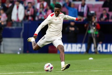 Madrid, İspanya - 27 Nisan 2024: Atletico de Madrid ile Athletic Bilbao arasındaki lig maçı Madrid 'de oynandı. Atletik Bilbao oyuncuları. Profesyonel futbolcular..