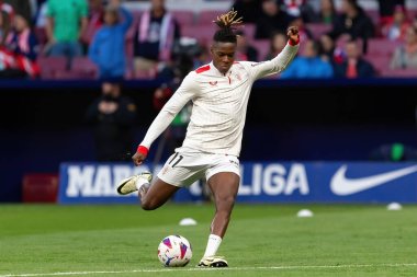 Madrid, İspanya - 27 Nisan 2024: Atletico de Madrid ile Athletic Bilbao arasındaki lig maçı Madrid 'de oynandı. Atletik Bilbao oyuncuları. Profesyonel futbolcular..