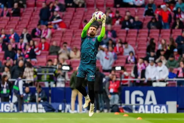 Madrid, İspanya - 27 Nisan 2024: Atletico de Madrid ile Athletic Bilbao arasındaki lig maçı Madrid 'de oynandı. Atletik Bilbao oyuncuları. Profesyonel futbolcular..