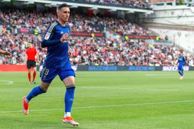 Madrid, İspanya - 15 Mayıs 2024: Madrid 'de oynanan Rayo Vallecano ve Granada FC ligi maçı. Vallecas takımı için zafer. Birinci bölümde kutlama ve kalıcılık.