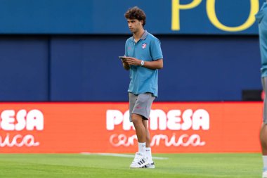 Villarreal, İspanya - 19 Ağustos 2024: Villareal ve Atletico de Madrid arasındaki lig maçı Villareal 'de oynandı. Atletico de Madrid oyuncuları. Lig 24 / 25. Futbolcular.