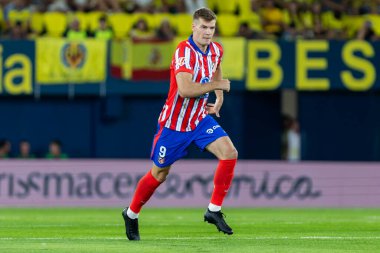 Villarreal, İspanya - 19 Ağustos 2024: Villareal ve Atletico de Madrid arasındaki lig maçı Villareal 'de oynandı. Atletico de Madrid oyuncuları. Lig 24 / 25. Futbolcular.