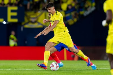 Villarreal, İspanya - 19 Ağustos 2024: Villareal ve Atletico de Madrid arasındaki lig maçı Villareal 'de oynandı. Atletico de Madrid oyuncuları. Lig 24 / 25. Futbolcular.