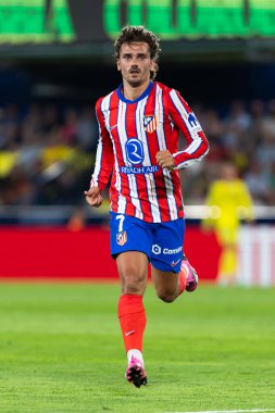 Villarreal, İspanya - 19 Ağustos 2024: Villareal ve Atletico de Madrid arasındaki lig maçı Villareal 'de oynandı. Atletico de Madrid oyuncuları. Lig 24 / 25. Futbolcular.