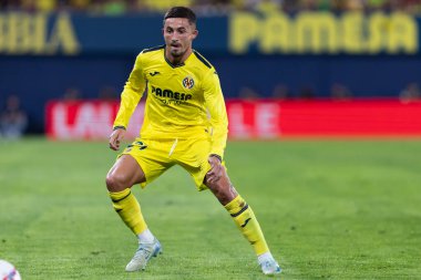 Villarreal, İspanya - 19 Ağustos 2024: Villareal ve Atletico de Madrid arasındaki lig maçı Villareal 'de oynandı. Atletico de Madrid oyuncuları. Lig 24 / 25. Futbolcular.