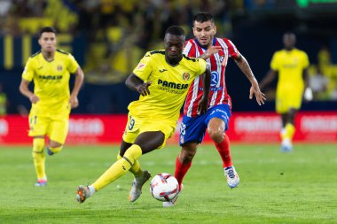 Villarreal, İspanya - 19 Ağustos 2024: Villareal ve Atletico de Madrid arasındaki lig maçı Villareal 'de oynandı. Atletico de Madrid oyuncuları. Lig 24 / 25. Futbolcular.