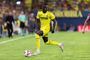 Villarreal, İspanya - 19 Ağustos 2024: Villareal ve Atletico de Madrid arasındaki lig maçı Villareal 'de oynandı. Atletico de Madrid oyuncuları. Lig 24 / 25. Futbolcular.