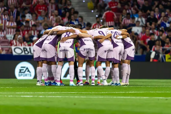 Stock image Madrid, Spain - August 25, 2024: League match between Atletico de Madrid and Girona f.c. Liga 2024, 2025. Girona players. Professional football. Spanish football league.