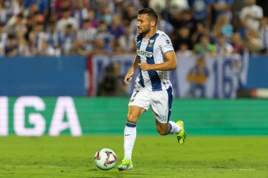 Madrid, İspanya - 31 Ağustos 2024: Legans FC ile Mallorca FC arasında oynanan lig maçı Butarque 'da oynandı. Gerçek Mallorca oyuncuları. Legans oyuncuları. Profesyonel futbol. Lig 2024, 2025.
